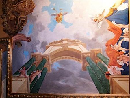 Plafond baroque : la porte